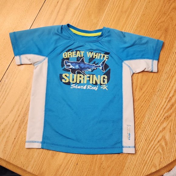 ZeroXposur "Great White Surfing" Rashguard Size 5/6 - Picture 5 of 14